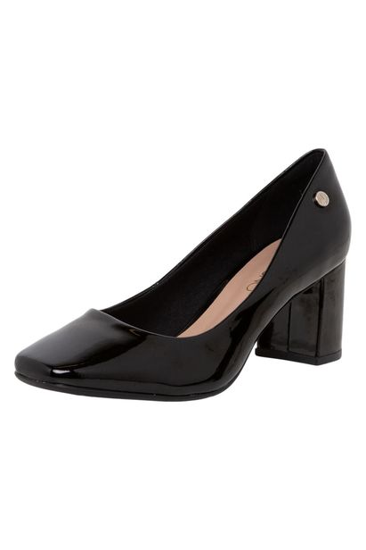 scarpin via uno verniz preto