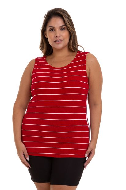 camiseta de malha feminina plus size