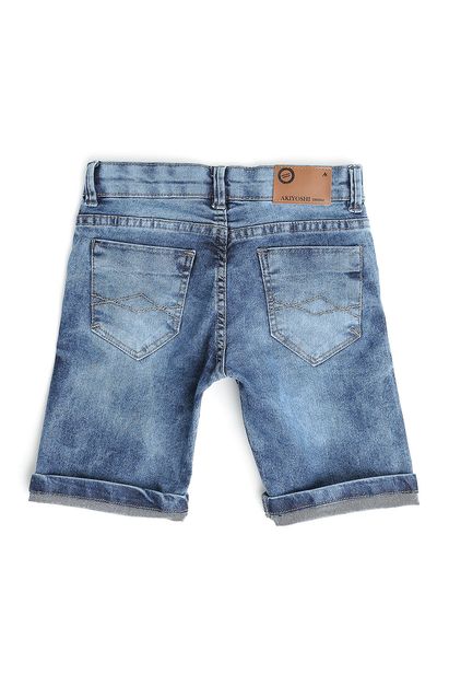 Bermuda Jeans Infantil Akiyoshi Marmorizada Azul Avenida