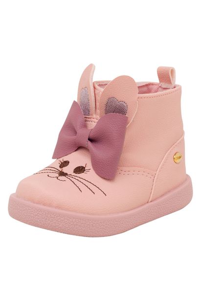 bota infantil rosa